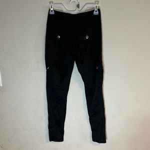 Black leggings with gold buttons size medium